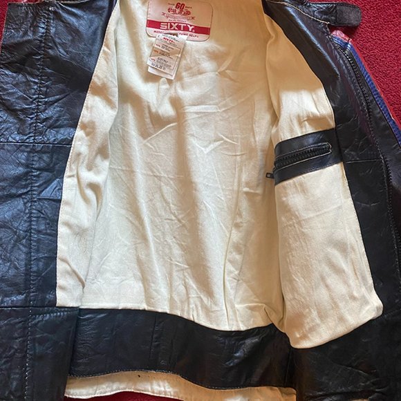 Mens Sixty Moderated Costume Helps leather biker jacket - Picture 10 of 10